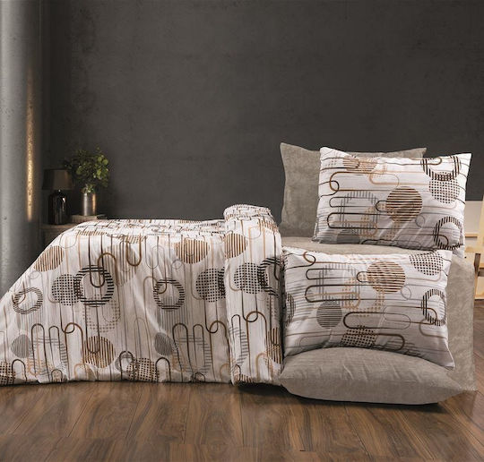 Dimcol Σετ Υπέρδιπλο 4τμχ 220x240εκ. White-mocha