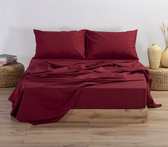 Nef-Nef Homeware Sheet for Single Bed 170x270cm. Basic Coral