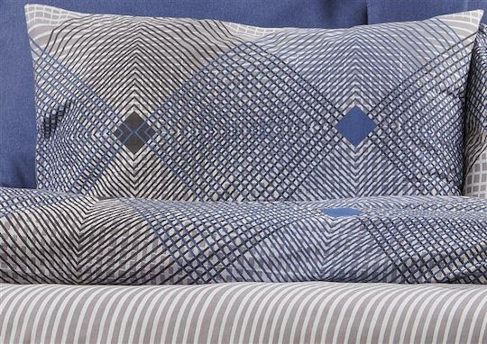 Dimcol Σετ Σεντόνια Υπέρδιπλα 240x270εκ. 604 Grey-blue (4τμχ)