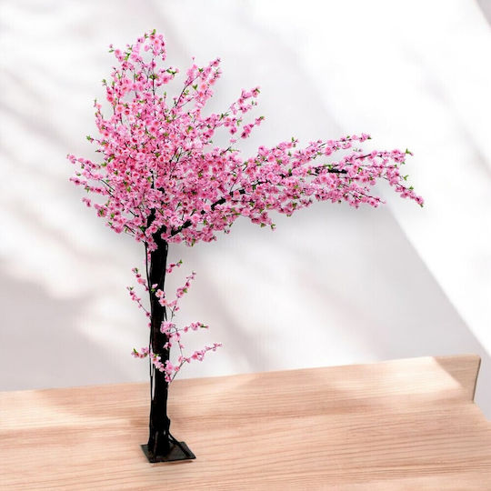 Künstlicher gebogener blühender Pfirsichbaum Oranon Rosa 250 cm