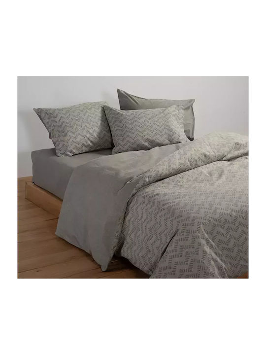 Nef-Nef Homeware Duvet Cover Set Cotton Single with Pillowcase 160x230 Green Green