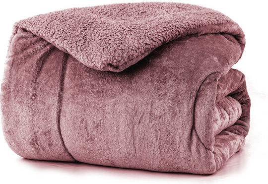 Borea Duvet Cover with Hollowfiber Filling Single 160x220cm Cozy Pink
