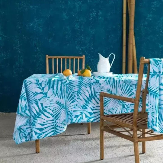 Nima Τραπεζομάντηλο Βαμβακερό Feral Blue 150x250εκ.