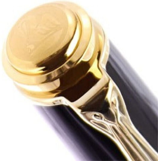 Pelikan Souveran M600 Black Blue Fountain Pen 4012700988171 Nibs Medium 14k