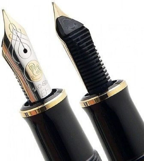 Pelikan Souveran M600 Black Blue Fountain Pen 4012700988171 Nibs Medium 14k