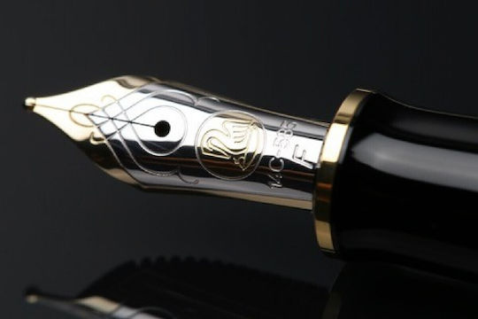 Pelikan Souveran M600 Black Blue Fountain Pen 4012700988171 Nibs Medium 14k