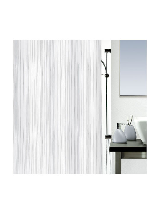 Spirella Raya Κουρτίνα Μπάνιου Υφασμάτινη 180x200 cm White