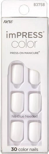 Kiss Impress Color Nagelspitzen in Weiß Farbe 30Stück 837582