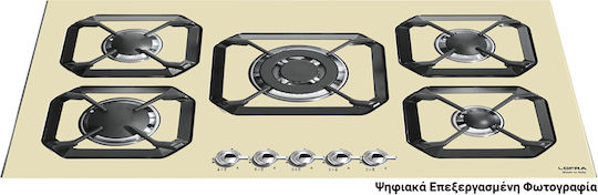 Lofra Gas Cooktop Autonomous 89.8x50.8εκ. Beige