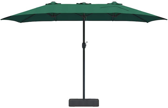 Aluminium Garten- und Terrassen-Sonnenschirm Grüne 3,85x2,09xHöhe 2,44m