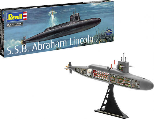 Assembly Model Revell Submarine S.s.b Abraham Lincoln 158 Pieces