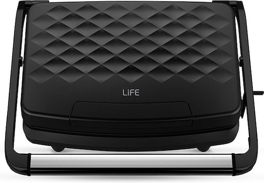 Life Diamond Τοστιέρα για 2 Τοστ 750W Μαύρη