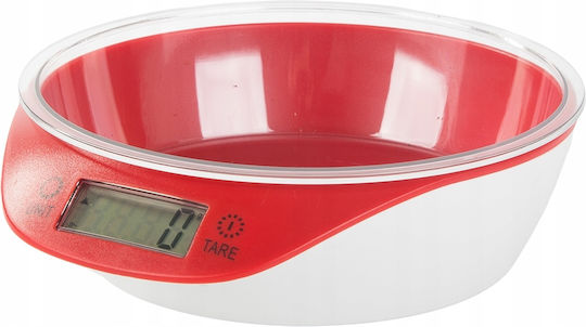 Ψηφιακή Ζυγαριά Κουζίνας με Κάδο έως 5kg Κόκκινη