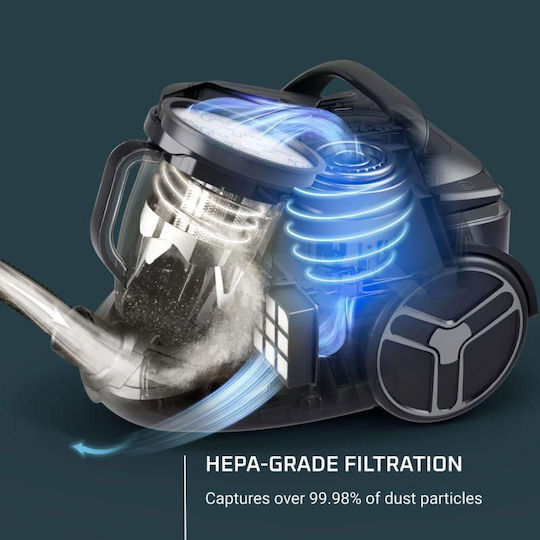 Rowenta Silence Force Cyclonic Effitech Ηλεκτρική Σκούπα 500W με Κάδο 2.5lt Μαύρη