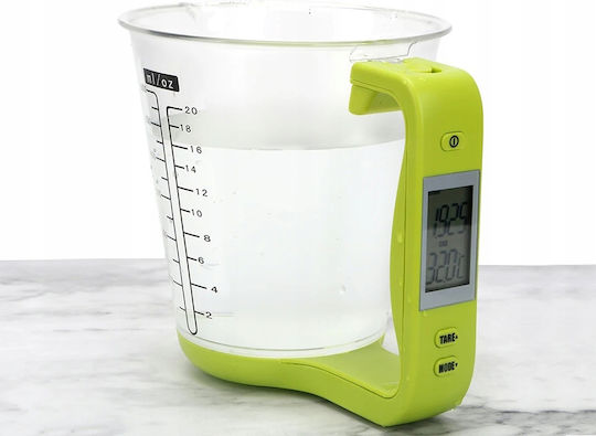 Verk Group Ψηφιακή Ζυγαριά Κουζίνας με Κανάτα έως 1kg Πράσινη