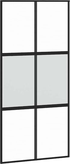 Vidaxl Σετ Συρόμενης Πόρτας Υλικό Μαύρο 102,5x205 Cm