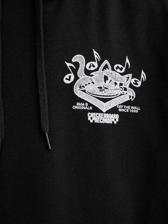 Scratched Records Φούτερ με Κουκούλα Black
