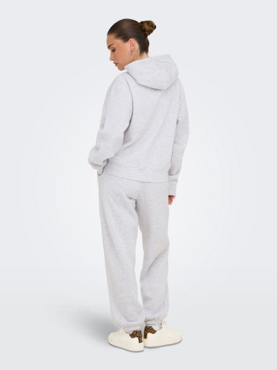 Damen Sweatshirt Kapuzen Grey
