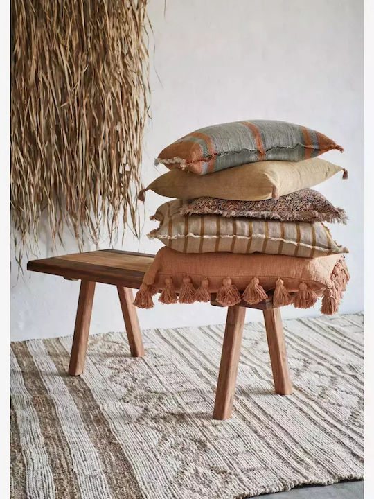 Bank Außenbereich Holz mit Kissen 125x45x46cm