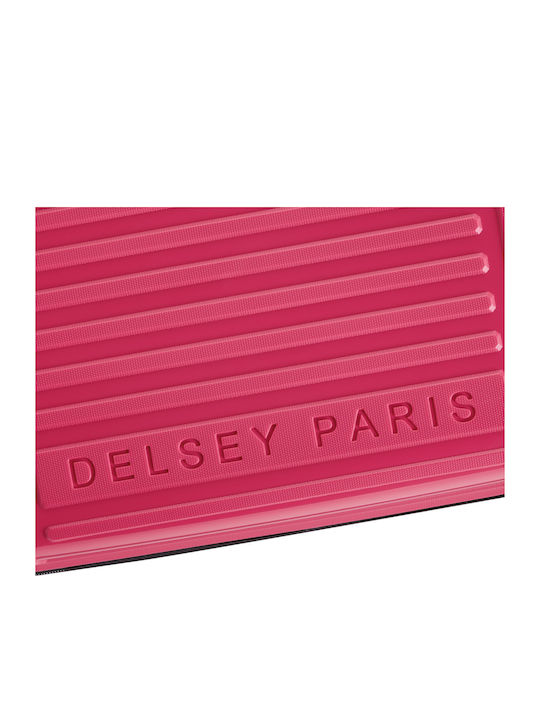 Delsey Lutece Cabin Hard Suitcase Magenta With 4 Wheels Height 55cm
