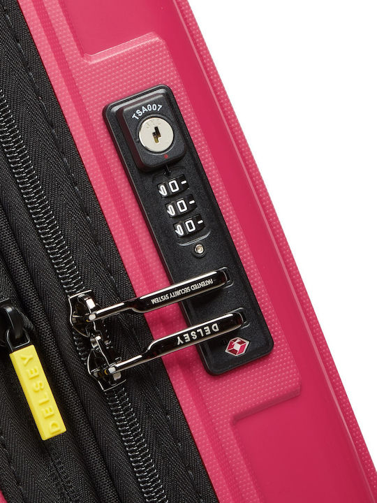 Delsey Lutece Cabin Hard Suitcase Magenta With 4 Wheels Height 55cm