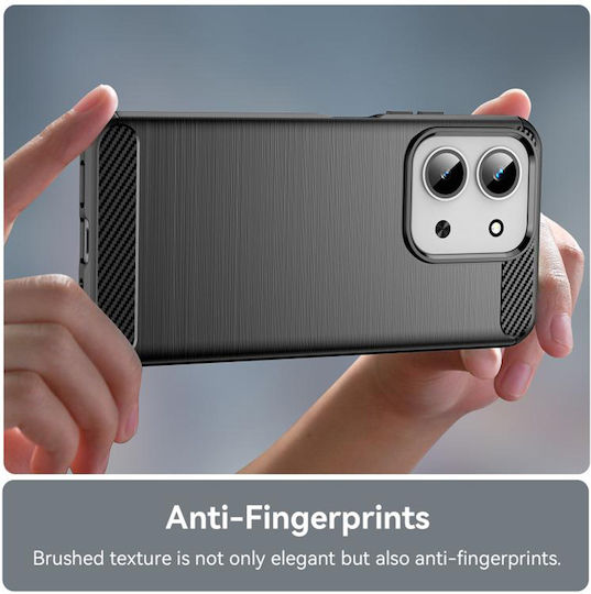 Techsuit Carbon Rückseite Umschlag Silikon / Kunststoff Schwarz Xiaomi Redmi 15C 5G / Poco C85