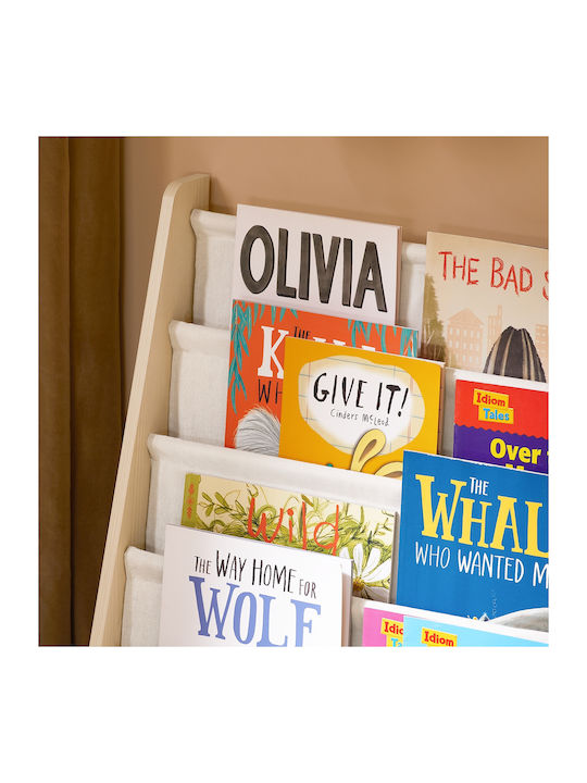 Bücherregal Boden Beige 63x28x76cm