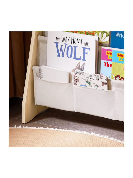 Bücherregal Boden Beige 63x28x76cm
