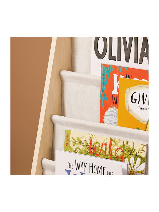 Bücherregal Boden Beige 63x28x76cm
