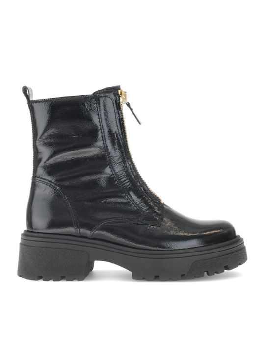 Leather Women's Ankle Boots Black