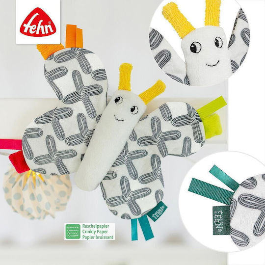 Fehn Jucărie pentru Bebeluși Happy Butterfly din Țesătură cu Muzică și Sunete pentru 0++ Luni