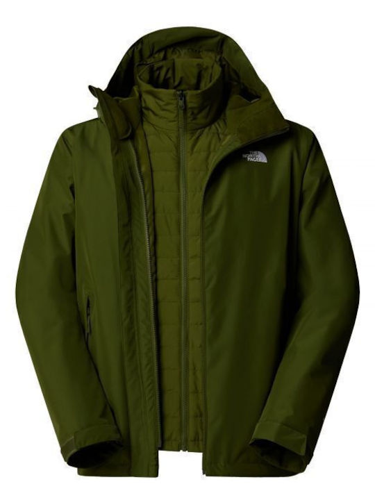 3 in 1 Winter Waterproof and Windproof Jacket Woodland Green