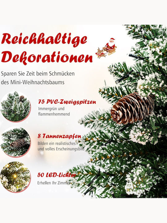 Weihnachtsbaum Beschneit 64cm mit LED-Beleuchtung