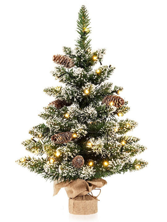 Weihnachtsbaum Beschneit 64cm mit LED-Beleuchtung
