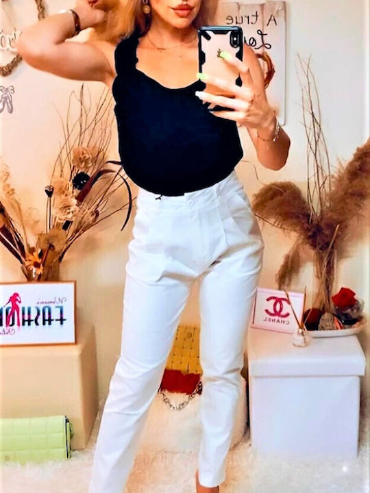 Woman's Fashion Women's Fabric Trousers White