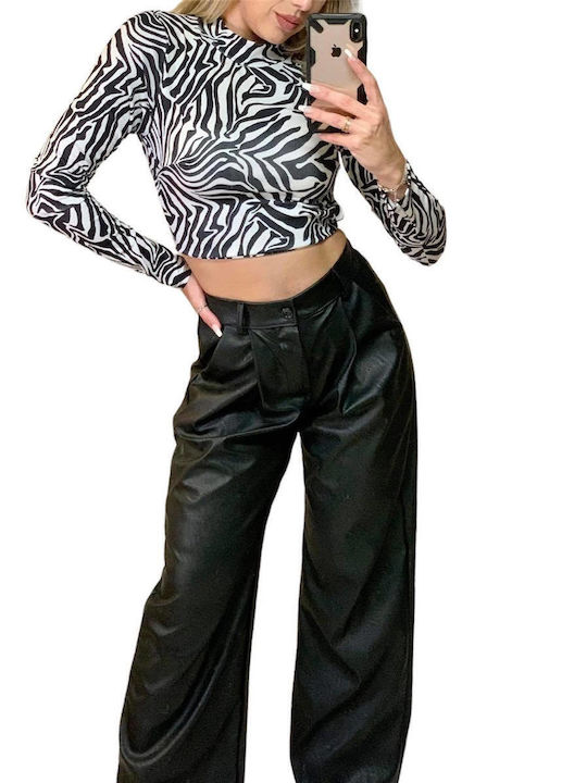 Women's Fabric Trousers Black