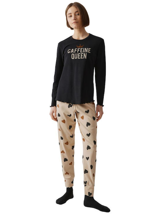 Minerva Winter Women's Pyjama Set Black
