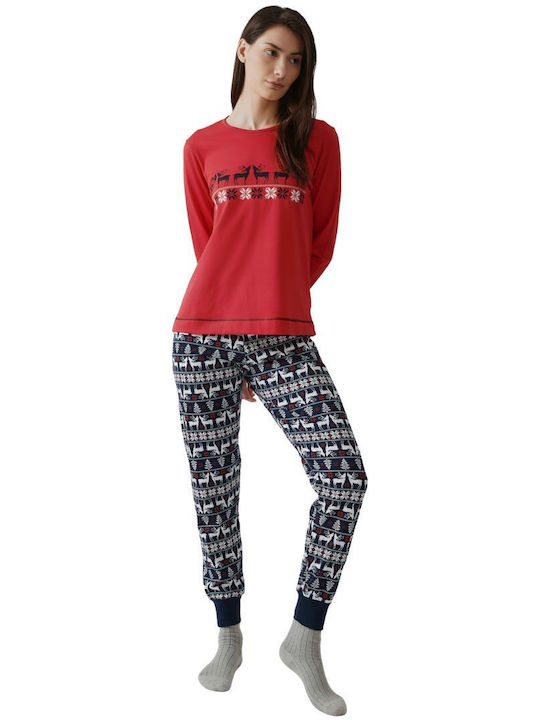 Minerva Winter Women's Pyjama Set Red