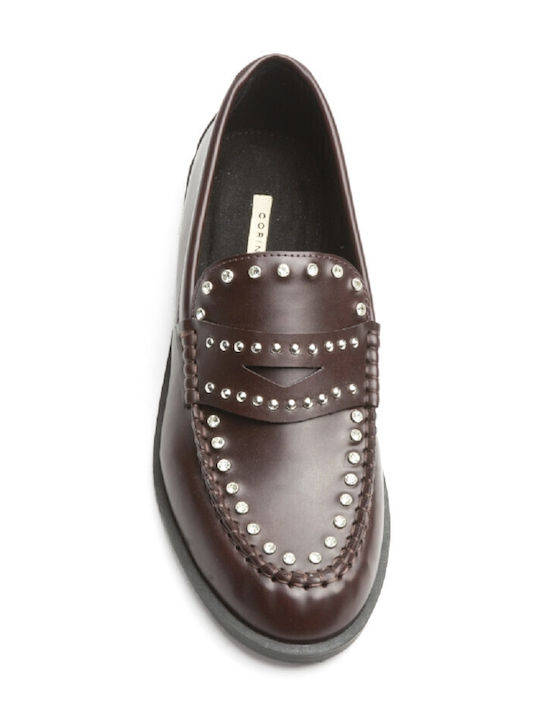 Women's Loafers in Burgundy Color
