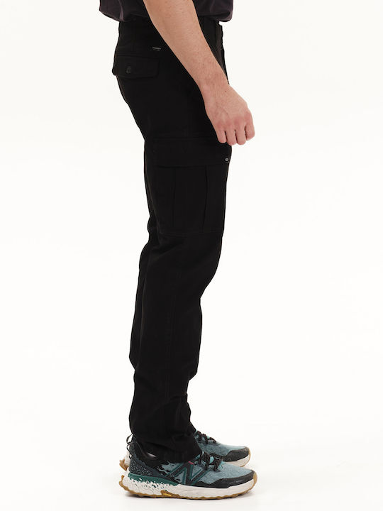 Pantaloni Bărbați Cargo Elastic Negri