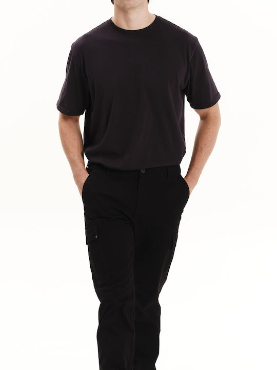 Pantaloni Bărbați Cargo Elastic Negri