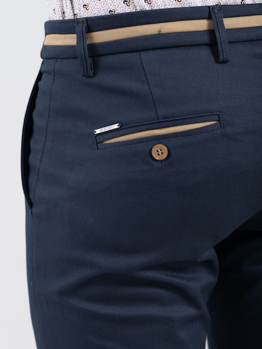 Hose Chino Elastisch in Schlanker Passform Blue