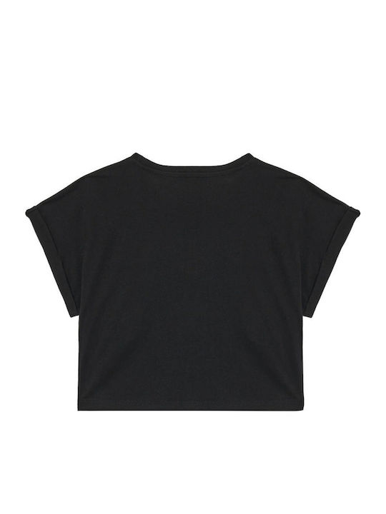 Kids' Crop Top Short Sleeve Black