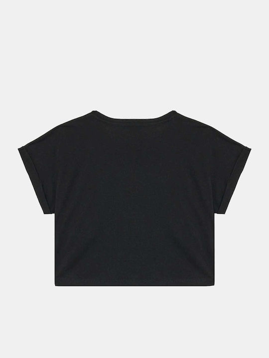 Kids' Crop Top Short Sleeve Black