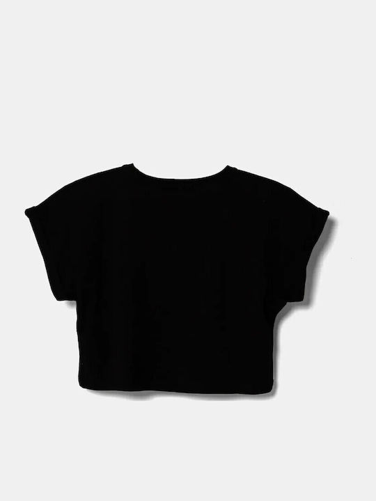 Kids' Crop Top Short Sleeve Black