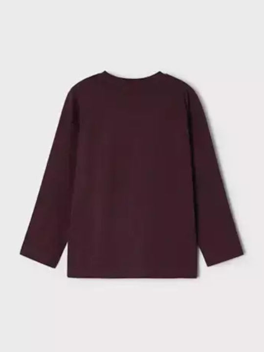 Kids' Shirt Long Sleeve Burgundy Ecofriends
