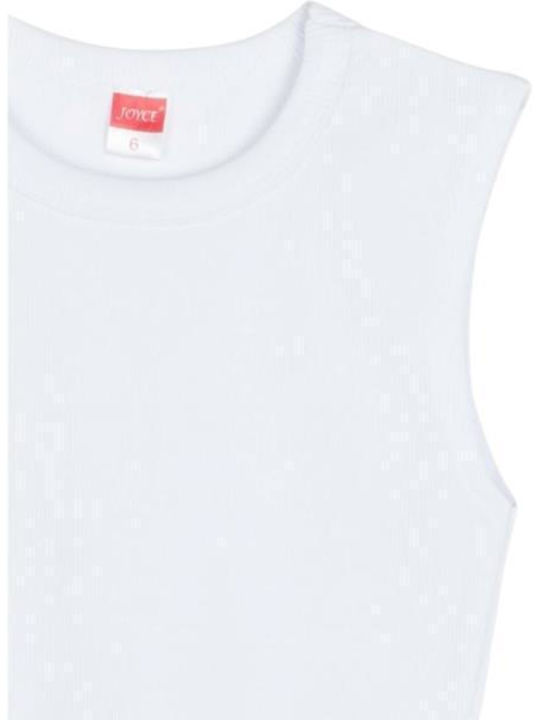 Παιδικό Crop Top Αμάνικο Λευκό