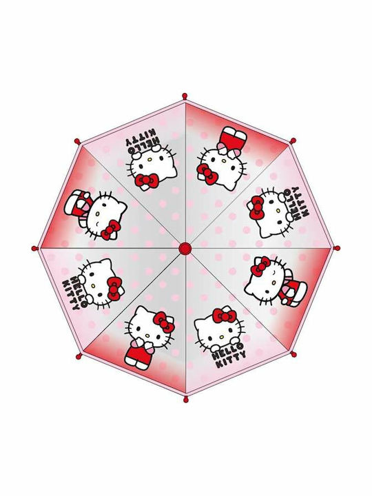 Hello Kitty Umbrelă pentru copii Baston Roz cu diametrul de 45cm.