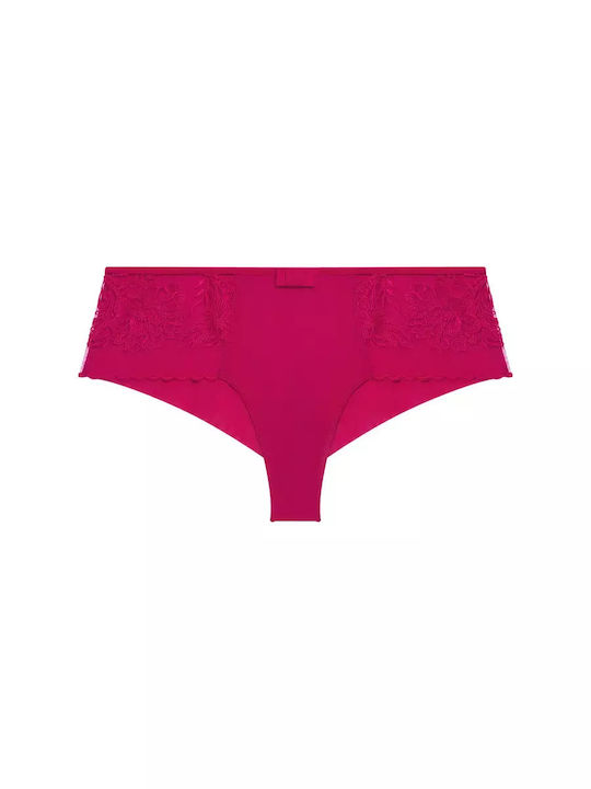 Women's Slip Seamless with Lace Magenta
