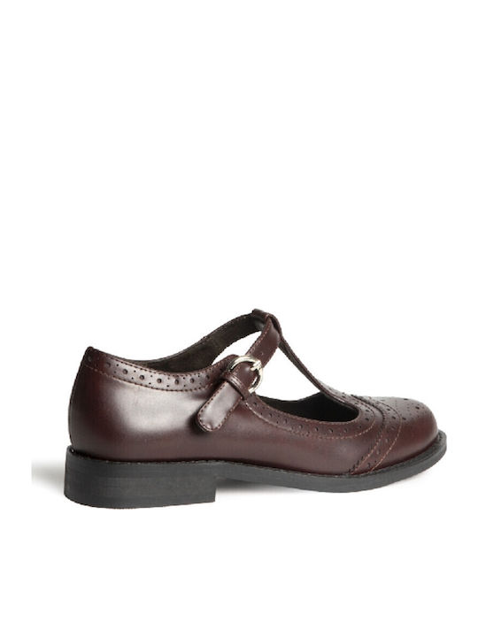 Balerini De Damă Mary Jane Burgundy